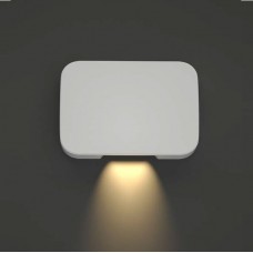 Φωτιστικό Επίτοιχο LED 1W 230V 60lm 3000Κ Θερμό Φως Polycarbonate Λευκό IP65 Silver